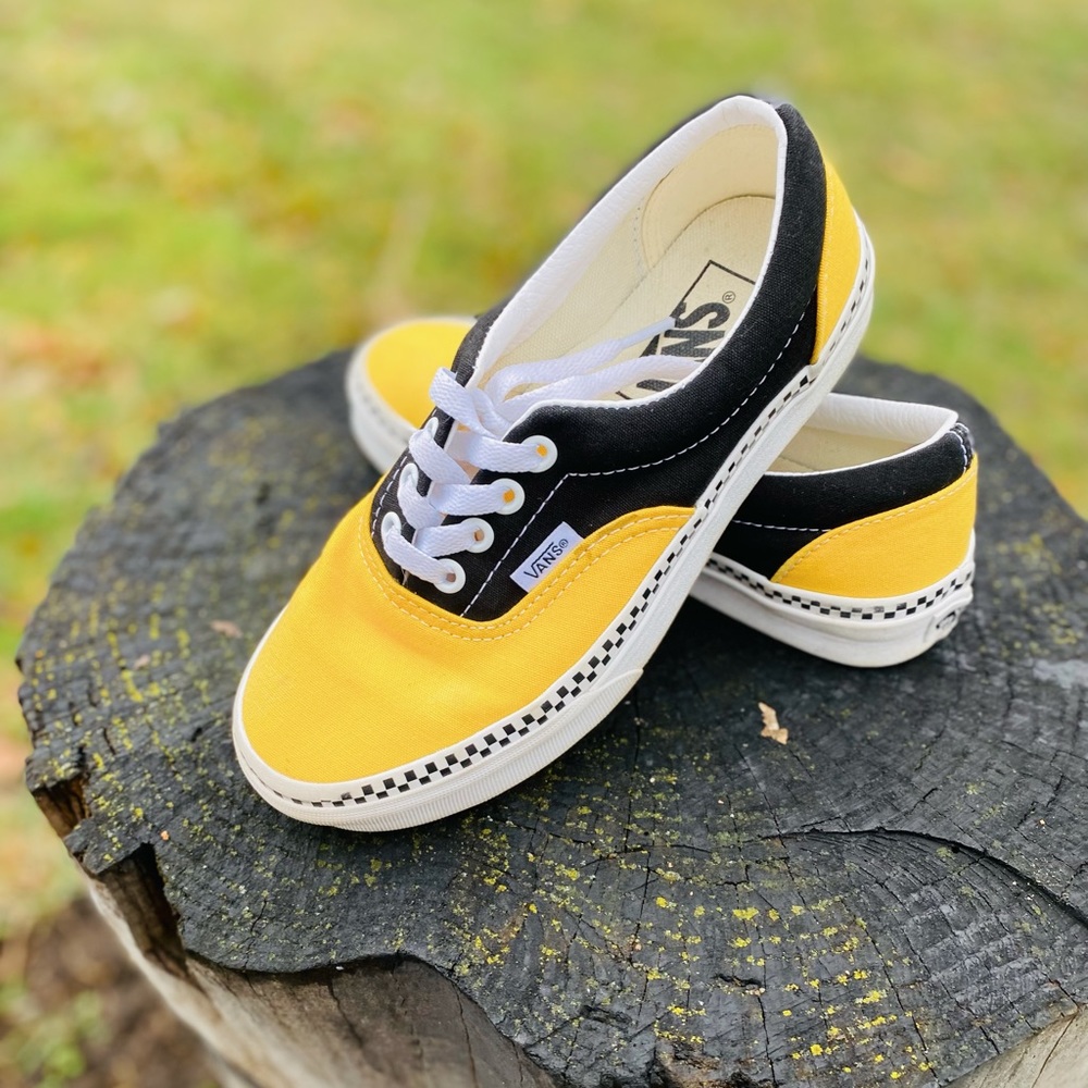 Vans Era Yellow and Black taxi cab sneakers